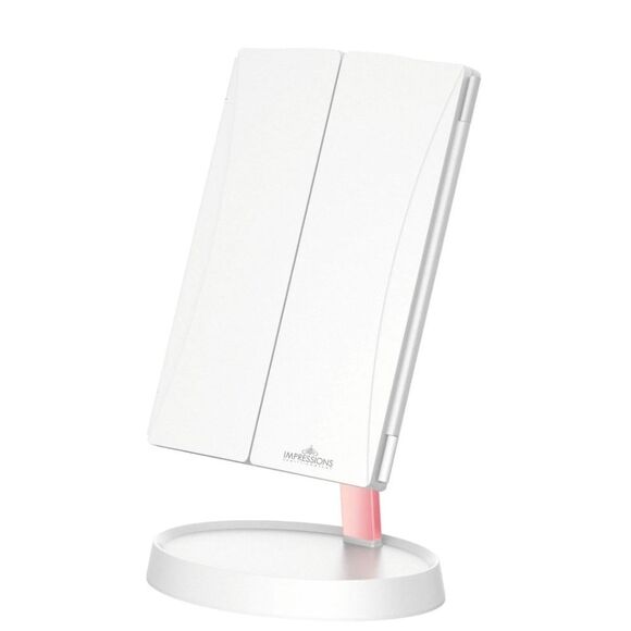 Impressions Infinity Trifold LED Makeup Mirror w/Magnification - Picture 3 of 12